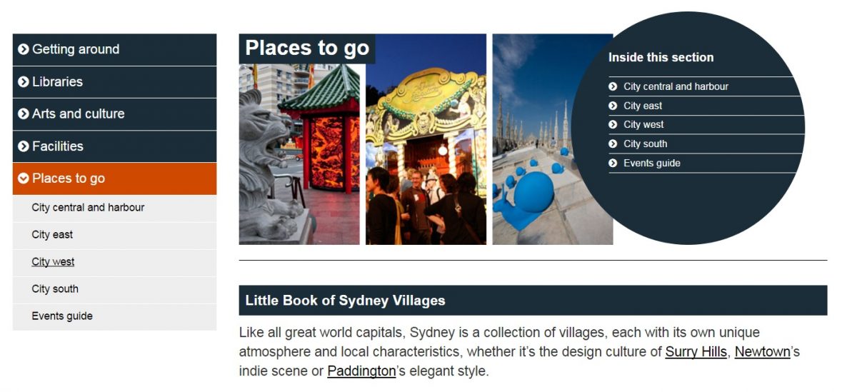 Sydney City Council Website
