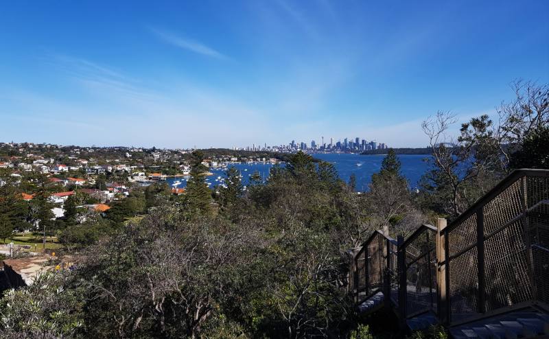 Looking from Watsons Bay walk and the Gap to the City