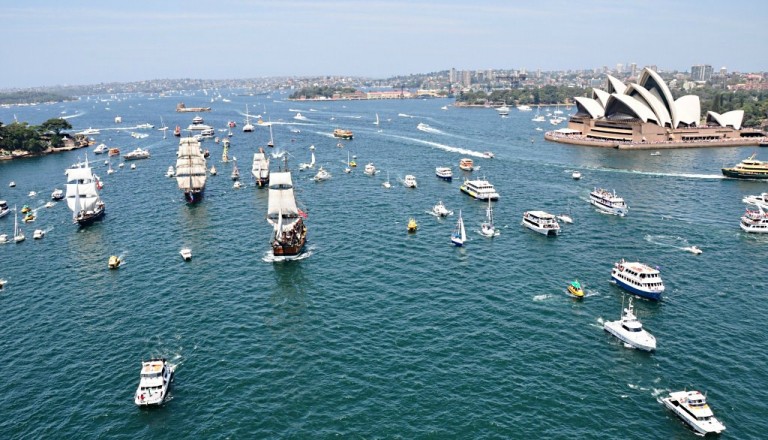 Australia Day in Sydney Tall Ship race