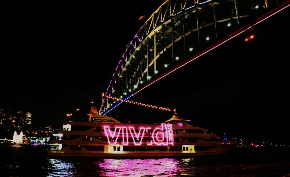 Vivid Sydney festival boat