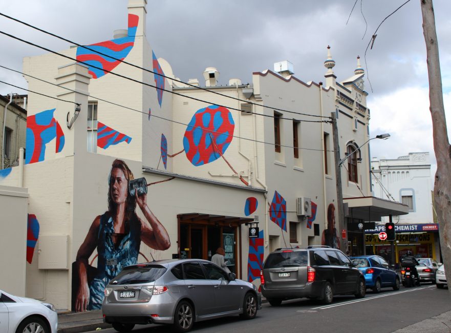 Fintan Magee Mural in Church St Newtown