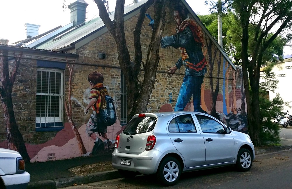 Fintan Magee Mural Sydney The Hikers
