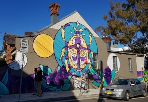 Newtown street art walk lennox street