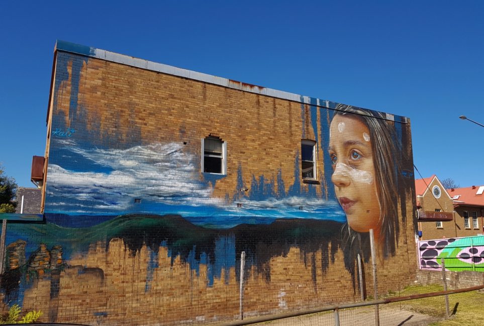 Katoomba Street Art Walk girl