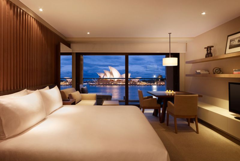 Hotel room with view of Sydney Opera House