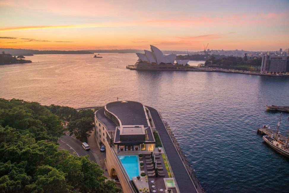 Park Hyatt Hotel Pool overlooking Sydney Opera House
