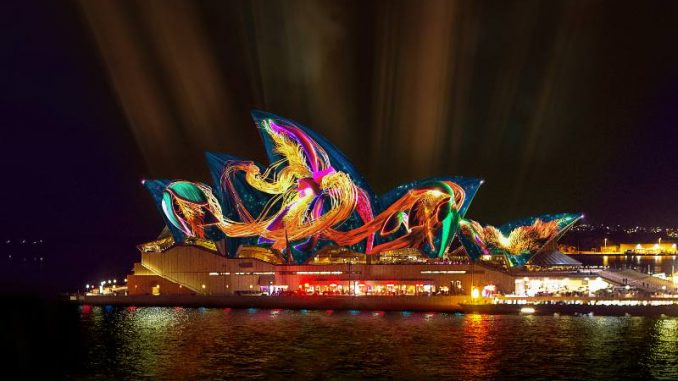 Austral Floral Ballet - Andrew Thomas Huang & Bemo (1) Vivid Sydney 2019 Credit Andrew Thomas Huang