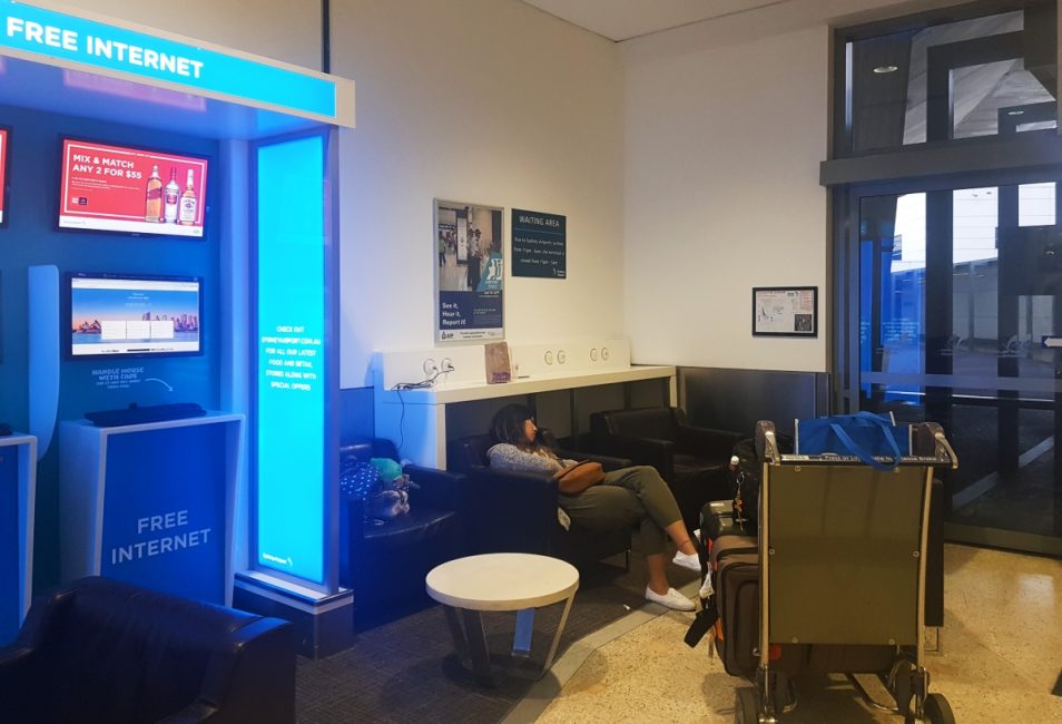 Sleeping at Sydney airport
