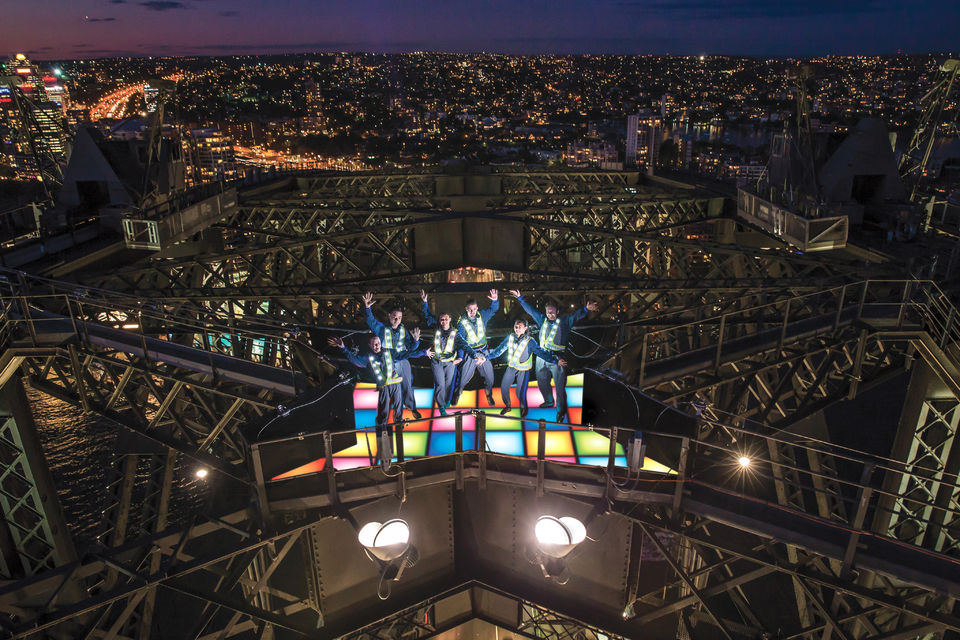 Vivid Bridgeclimb at night