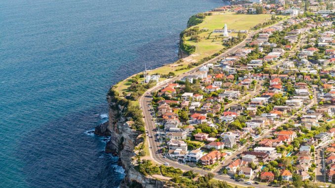 Aerial view of Sydney coastline, Australia. Aerial view of Sydney coastline, Australia.