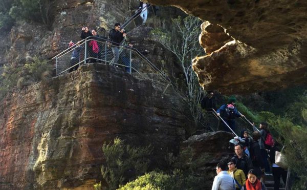 Walk down to the Three Sisters on your one day in the blue mountains