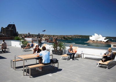 YHA Sydney Harbour hostel rooftop