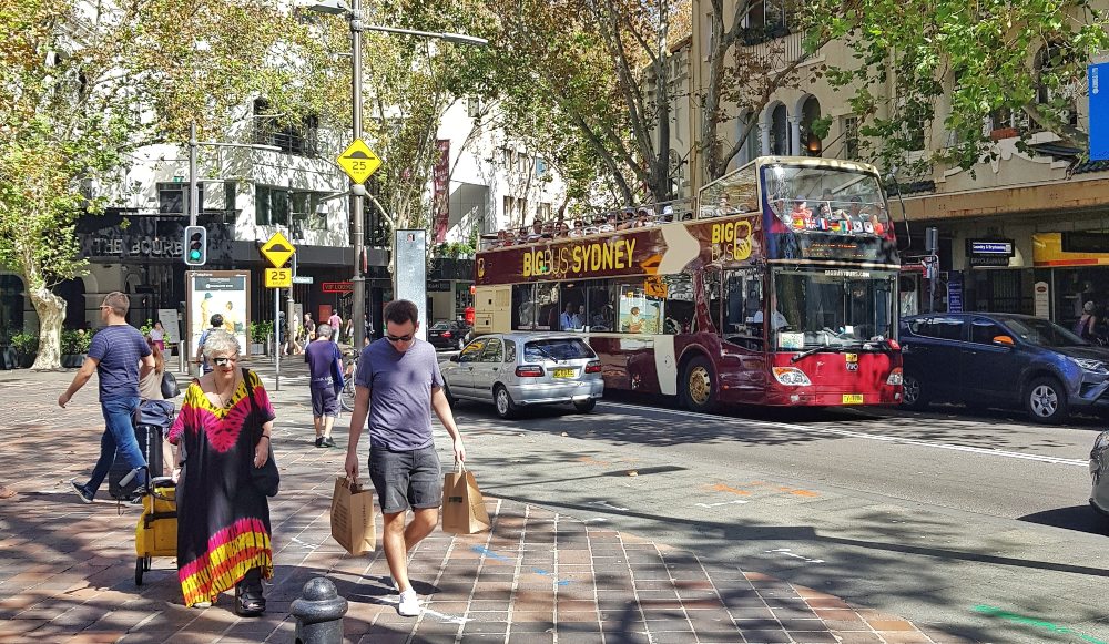 Hop on Hop off bus Sydney in Kings Cross Australia 