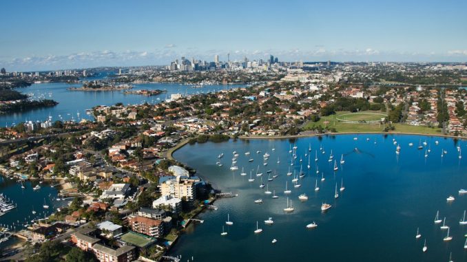 Sydney harbour suburb view Sydney city and suburbs
