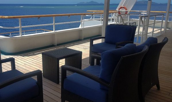 Deck area on Reef Endeavour Fiji Cruise