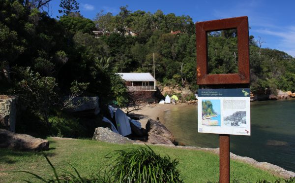 An view of an art installation at Sirius Cove on the Mosman Harbour Walk 