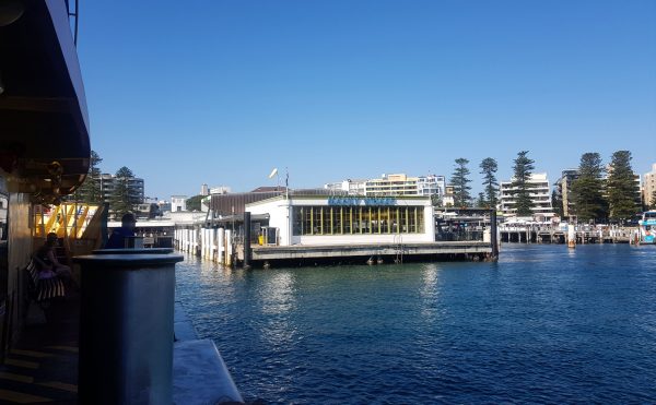Arriving at Manly wharf