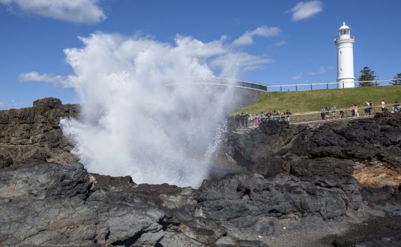 The Kiama Blowhole in action - one of the most popular things to do in Kiama
