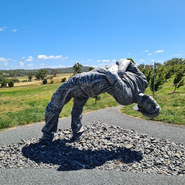 A Backwards Attitude Sculpture Canberra 