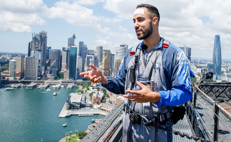 Indigenous guide on the Sydney Harbour Bridge Climb