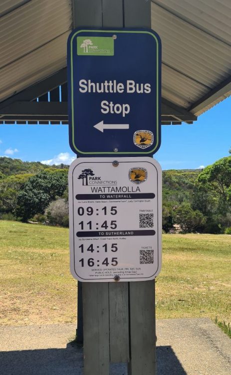 Royal National Park Shuttle bus stop