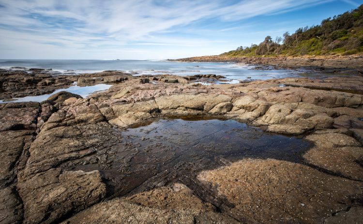 Rockpools along the coast at Bass Point Reserve on NSW South Coast