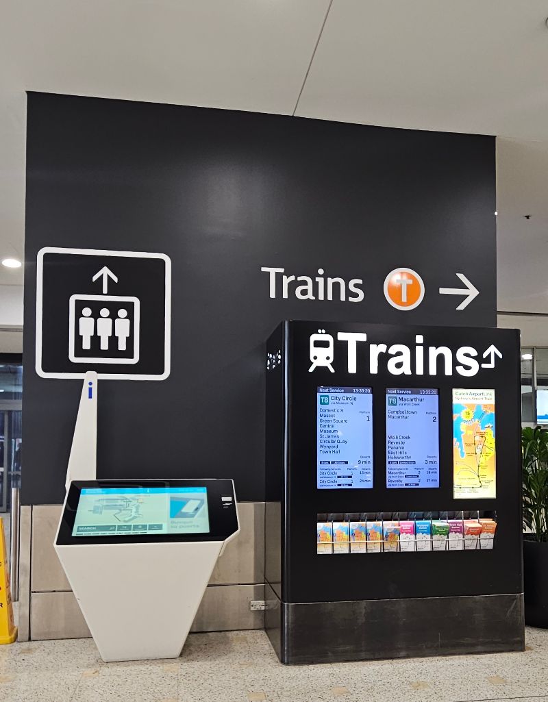 Sydney airport train entry