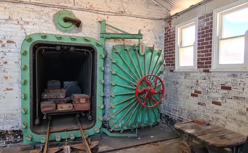 Q Station autoclave that was used to sterilse the belongings of arrivals