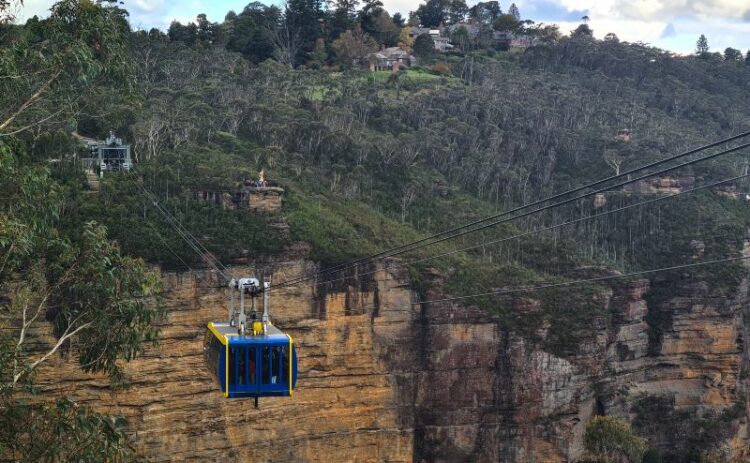 View of the Scenic Skyway Katoomba from the main station