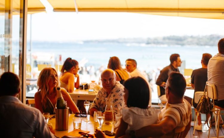 View of the beach from North Bondi Fish