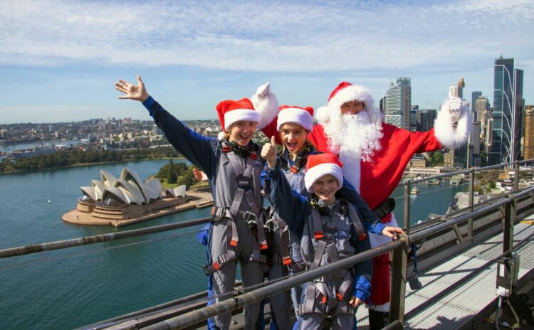 Santa Photos in Sydney with Bridgeclimb