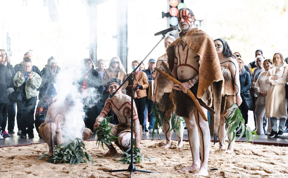 Smoking ceremony at the National Indigenous Art Fair