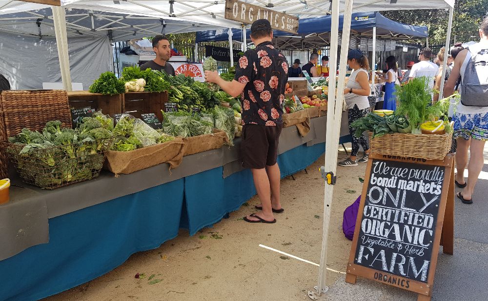Green vegetables Bondi Markets