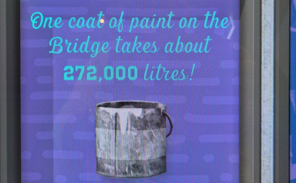 Sydney Bridgemuseum statistics display