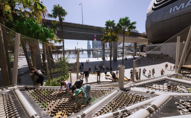 The new area at the Darling Harbour Playground Credit: Cassandra Hannagan