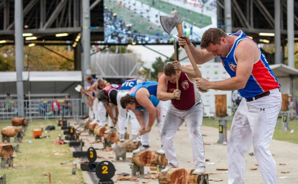 Woodchopping at the easter show sydney
