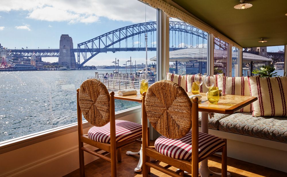 Sails Lavender Bay window seat view of the Sydney Harbour Bridge