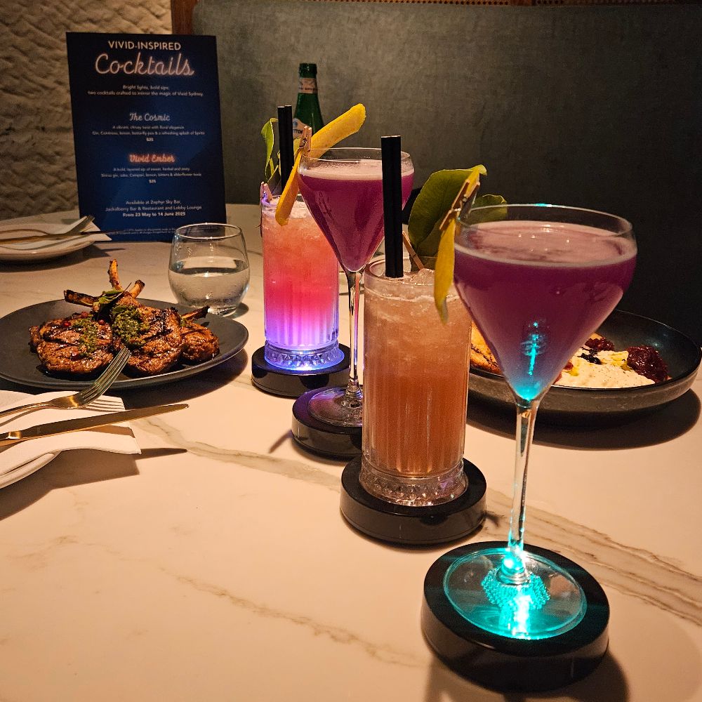 vivid cocktails at Hyatt Regency Bars