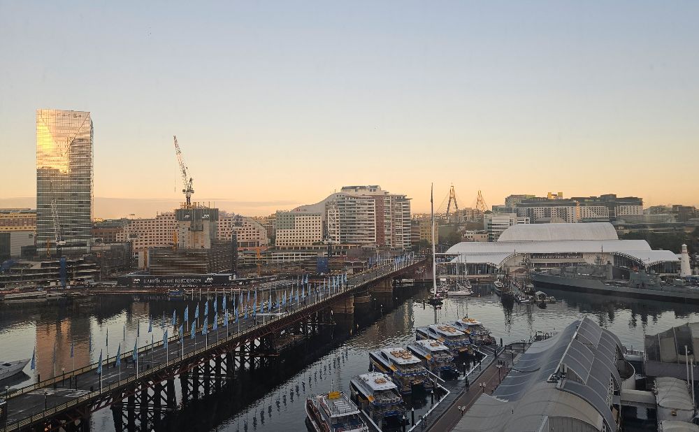 view over Darling Harbour from the Hyatt Regency King Room