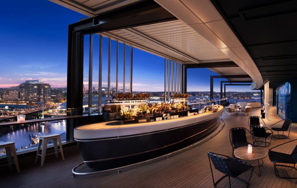 Zephyr rooftop bar Darling Harbour in Sydney