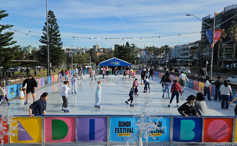 Ice rink at Bondi Festival
