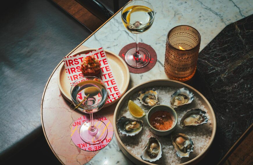 martinis and snacks at Barangaroo house