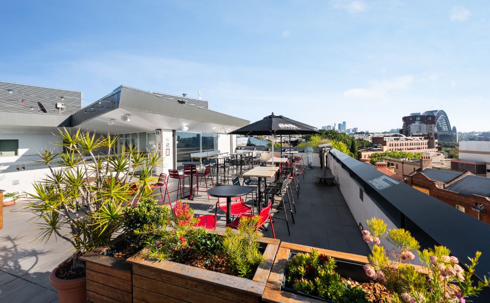 Rooftop view from YHA Sydney Harbour