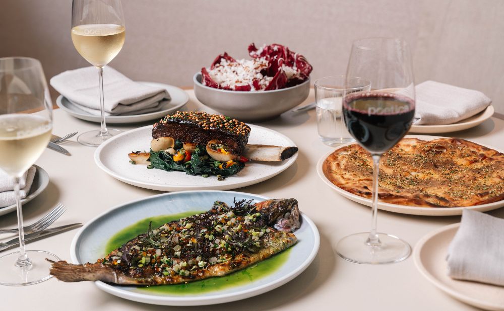 A sample of dishes at Poetica
