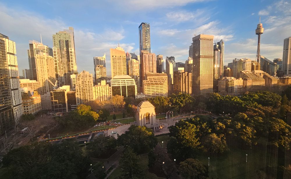 View over Hyde Park from Pullman Hotel 
