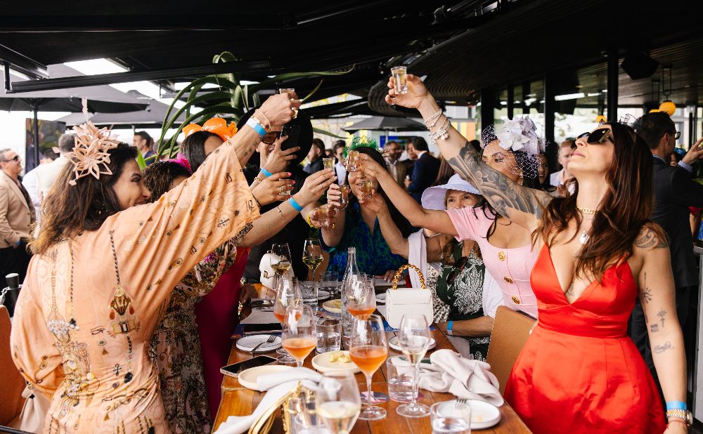 women celebrating Melbourne Cup at Barangaroo House