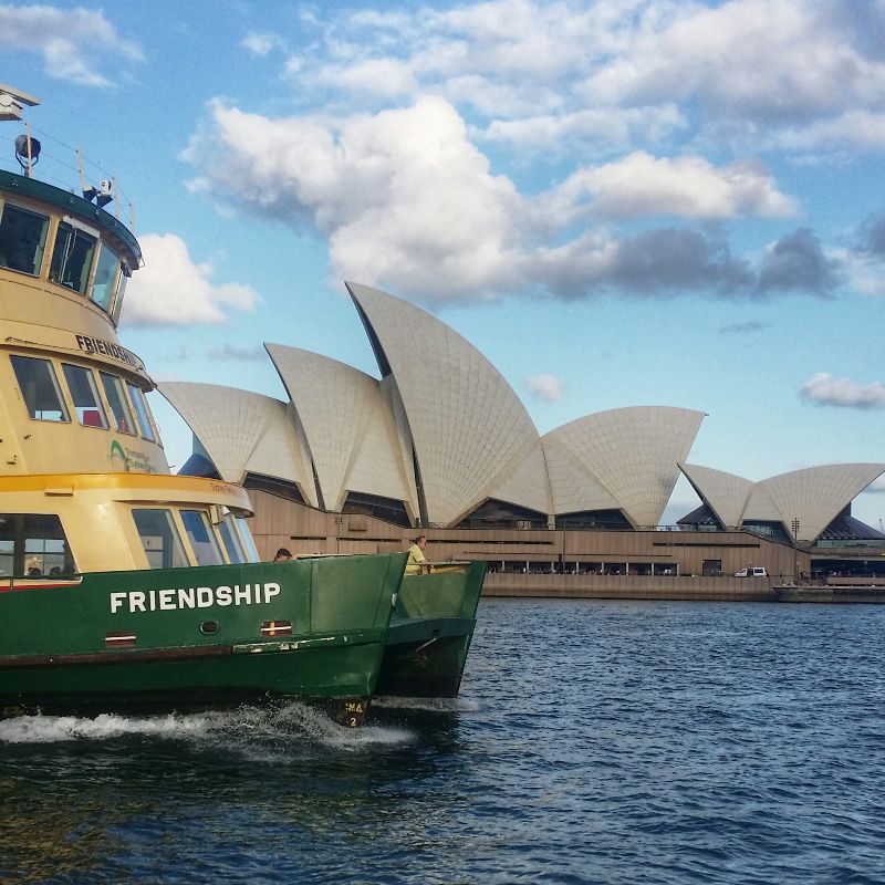 Sydney Harbour ferry and Opera House