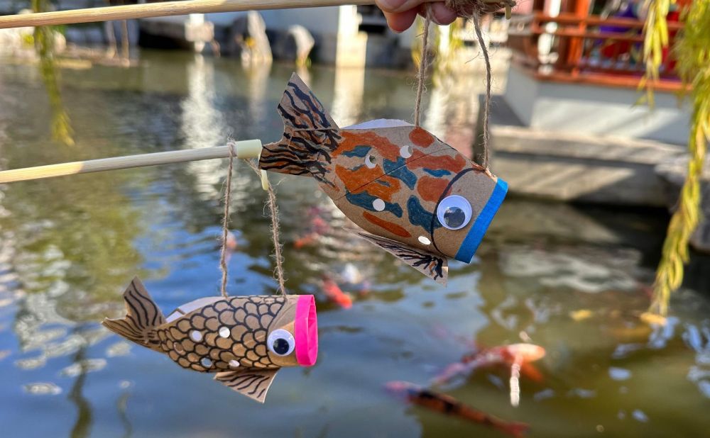 Fish on sticks at Chinese Garden