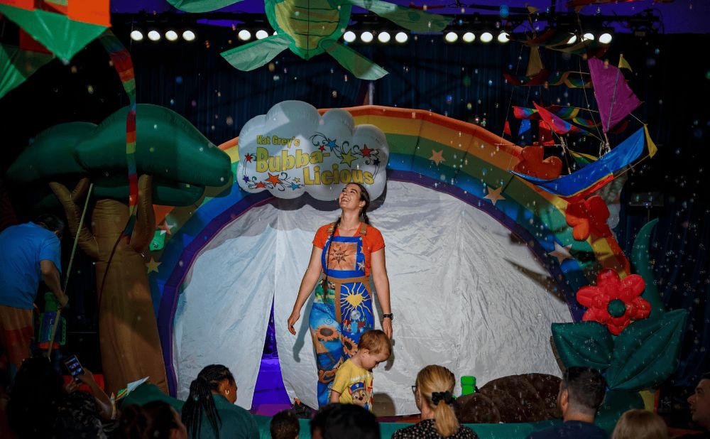 Colourful childrens stage performace Bubba Licious 