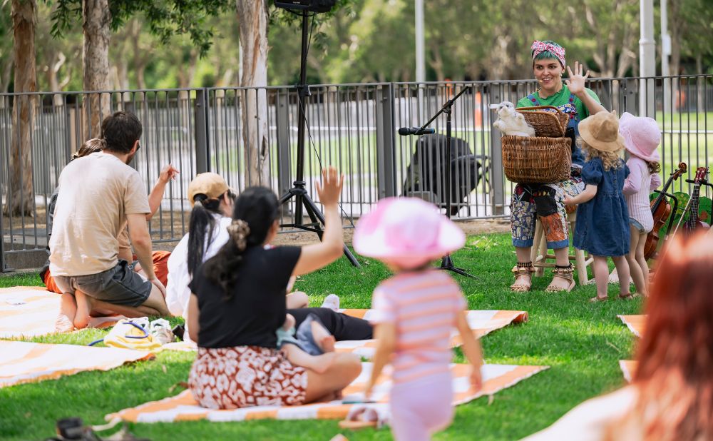 Parents and kids at Rhythm n Bubs in Darling Harbour
